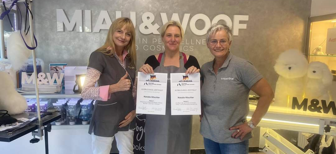 Miau&Woof Styling School Abschluss Zertifikat
